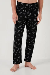 Buratti Pyjama Regular Fit (2 tlg) Schwarz/Grün/Lila/Grau