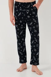 Buratti Pyjama Regular Fit (2 tlg) Silber/Lila/Dunkelblau