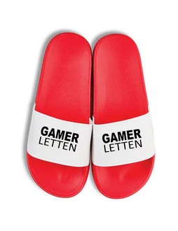 Youth Designz Herren Damen Badelatschen Gamer Letten Rot/Gelb/Dunkelrot/Weiß Youth Designz Herren Damen Badelatschen Gamer Letten Rot/Gelb/Dunkelrot/Weiß