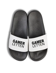 Youth Designz Herren Damen Badelatschen Gamer Letten Silber/Braun/Lila/Gelb/Weiß