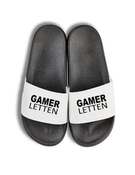 Youth Designz Herren Damen Badelatschen Gamer Letten Silber/Braun/Lila/Gelb/Weiß