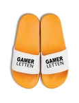 Youth Designz Herren Damen Badelatschen Gamer Letten Gelb/Orange/Braun