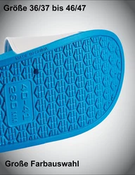 Youth Designz Herren Badelatschen Papa Letten Türkis/Blau/Hellblau