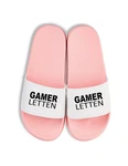 Youth Designz Herren Damen Badelatschen Gamer Letten Rosa