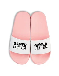 Youth Designz Herren Damen Badelatschen Gamer Letten Rosa