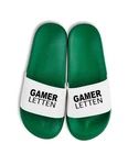 Youth Designz Herren Damen Badelatschen Gamer Letten Dunkelgrün/Grün