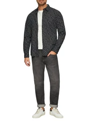 s.Oliver Hemd Langarm mit All-Over Muster Schwarz/Rosa/Grau/Rot/Grün/Lila/Braun