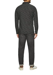 s.Oliver Hemd Langarm mit All-Over Muster Schwarz/Rosa/Grau/Rot/Grün/Lila/Braun
