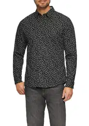Langarmhemd mit All-Over Muster