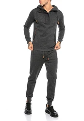 RedBridge Hoodie mit hohem Kragen und Reißverschlusstaschen Dunkelgrau/Grau