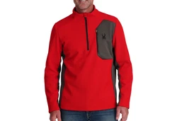 Spyder Stehkragenpullover Bandit Half Zip Rot/Dunkelrot