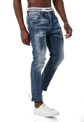 RedBridge Slim-fit-Jeans Hose Straight Leg Denim Pants Blau