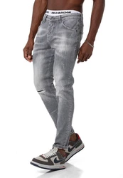 RedBridge Slim-fit-Jeans Hose Straight Leg Denim Pants Grau