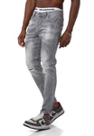 RedBridge Slim-fit-Jeans Hose Straight Leg Denim Pants Hellgrau/Grau