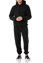 Jeanshemd Jogginganzug Sweat Suit Set Hoodie und Hose Premium Loose-Fit hochwertige Qualitt