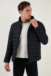 Buratti Winterjacke Slim Fit Schwarz/Dunkelblau/Hellblau