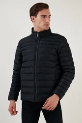 Buratti Winterjacke Slim Fit Schwarz/Dunkelblau/Hellblau