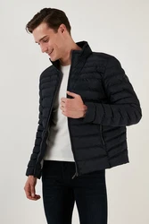 Buratti Winterjacke Slim Fit Schwarz/Dunkelblau/Hellblau