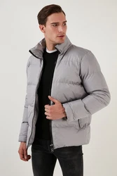 Buratti Winterjacke Slim Fit Grau/Hellgrau