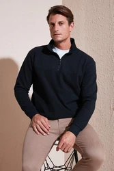 Buratti Sweatshirt Regular Fit Dunkelblau/Schwarz/Blau