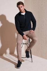 Buratti Sweatshirt Regular Fit Dunkelblau/Schwarz/Blau