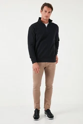 Buratti Sweatshirt Regular Fit Dunkelblau/Schwarz/Blau