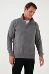 Buratti Sweatshirt Regular Fit Hellgrau/Dunkelgrau/Grau