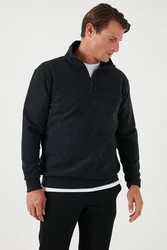 Buratti Sweatshirt Regular Fit Schwarz/Dunkelgrau/Dunkelblau/Grau