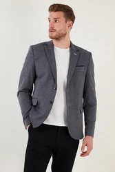 Buratti Regular Fit Blazer Jacket Grau/Dunkelgrau/Dunkelblau