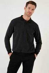Buratti Sweatshirt Regular Fit Schwarz/Dunkelgrau/Rot/Grau