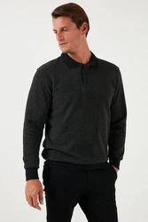 Buratti Sweatshirt Regular Fit Dunkelgrau/Schwarz/Grau/Hellgrau