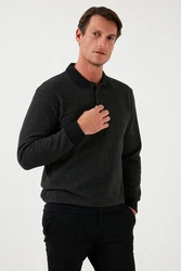Buratti Sweatshirt Regular Fit Dunkelgrau/Schwarz/Grau/Hellgrau