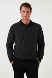 Buratti Sweatshirt Regular Fit Dunkelgrau/Schwarz/Grau/Hellgrau