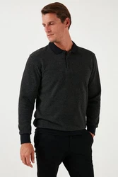 Buratti Sweatshirt Regular Fit Dunkelgrau/Schwarz/Grau/Hellgrau