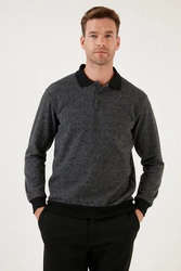Buratti Sweatshirt Regular Fit Grau/Dunkelgrau/Hellgrau/Schwarz/Rot