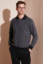 Buratti Sweatshirt Regular Fit Grau/Dunkelgrau/Hellgrau/Schwarz/Rot