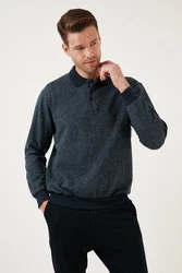 Buratti Sweatshirt Regular Fit Dunkelblau/Grau