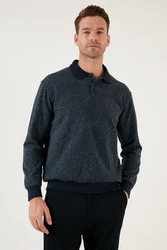 Buratti Sweatshirt Regular Fit Dunkelblau/Grau