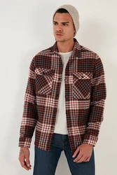 Buratti Langarmhemd Regular Fit Rot/Braun/Dunkelrot