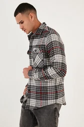Buratti Langarmhemd Regular Fit Hellblau/Braun/Grau/Rot/Grün