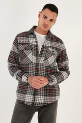Buratti Langarmhemd Regular Fit Hellblau/Braun/Grau/Rot/Grün