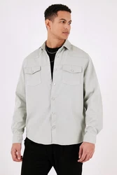 Buratti Langarmhemd Regular Fit Hellgrün/Hellgrau/Grau/Hellblau/Grün/Khaki