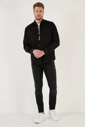Buratti Langarmhemd Regular Fit Schwarz