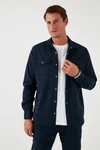Buratti Langarmhemd Regular Fit Dunkelblau/Hellblau/Blau
