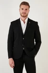 Buratti Jackett Regular Fit Schwarz/Hellblau/Dunkelgrau