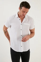 Langarmhemd 100% Cotton Short Sleeve Shirt CF21S111766 (1-tlg)