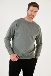Buratti Sweatshirt Regular Fit Dunkelgrün/Dunkelgrau/Hellgrau/Grau/Hellgrün
