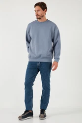 Buratti Sweatshirt Regular Fit Grau/Blau/Dunkelblau/Hellblau