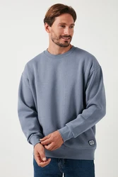 Buratti Sweatshirt Regular Fit Grau/Blau/Dunkelblau/Hellblau