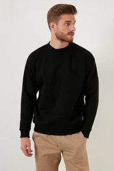 Buratti Sweatshirt Regular Fit Schwarz